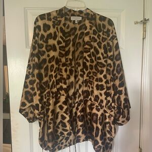 Hayden cheetah print cardigan with ties
